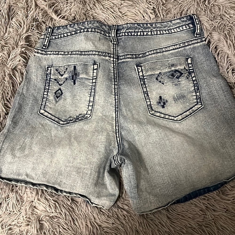 Denim shorts worn once! Too big